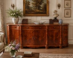 Veľký intarzovaný príborník / sideboard v štýle Louis XV
